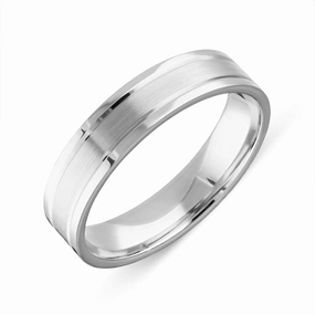Platinum 5mm Shape Band Ring