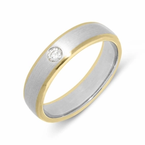 Platinum And Yellow Gold Diamond Wedding Ring