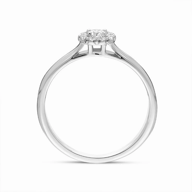 Platinum Brilliant Cut 0.20ct Diamond Round Ring