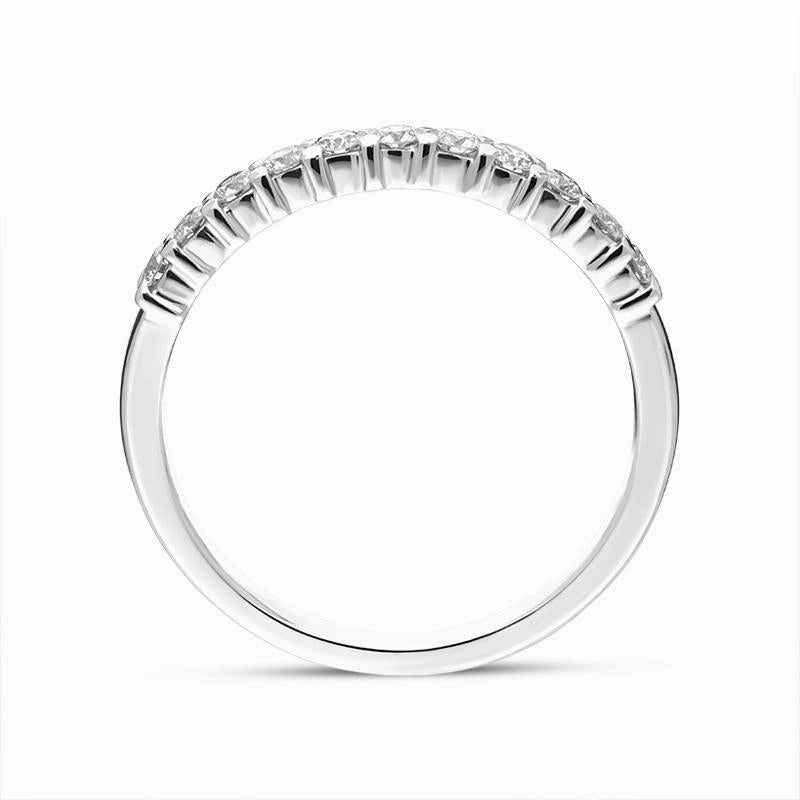 Platinum Brilliant Cut 0.29ct Diamond Half Eternity Ring