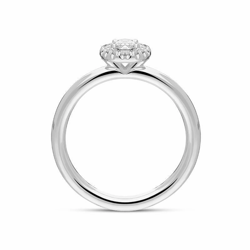 Platinum Brilliant Cut 0.40ct Diamond Oval Ring