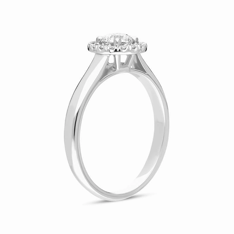 Platinum Brilliant Cut 0.54ct Diamond Round Ring