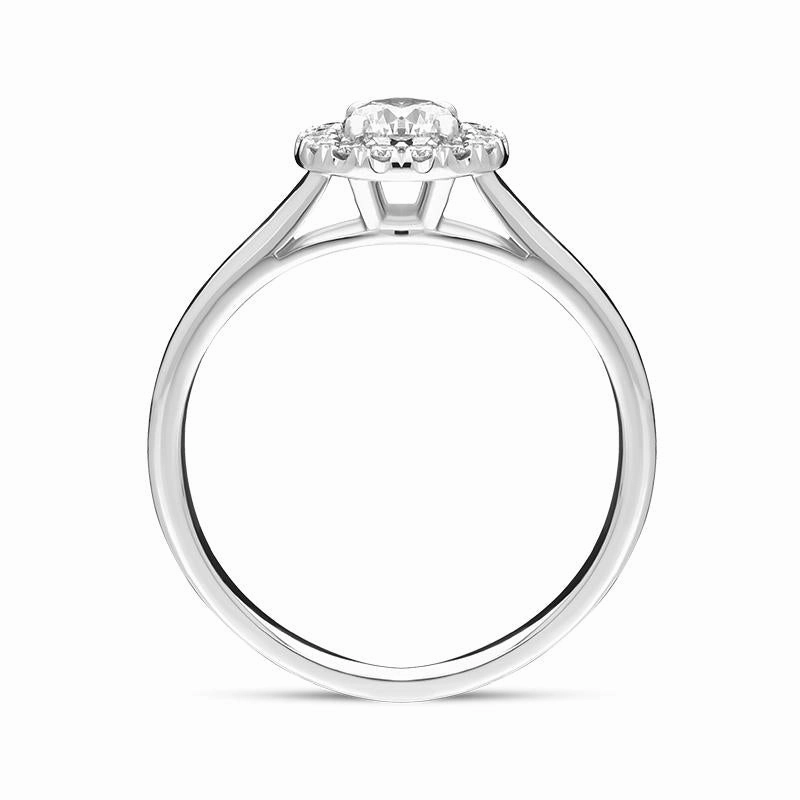 Platinum Brilliant Cut 0.54ct Diamond Round Ring