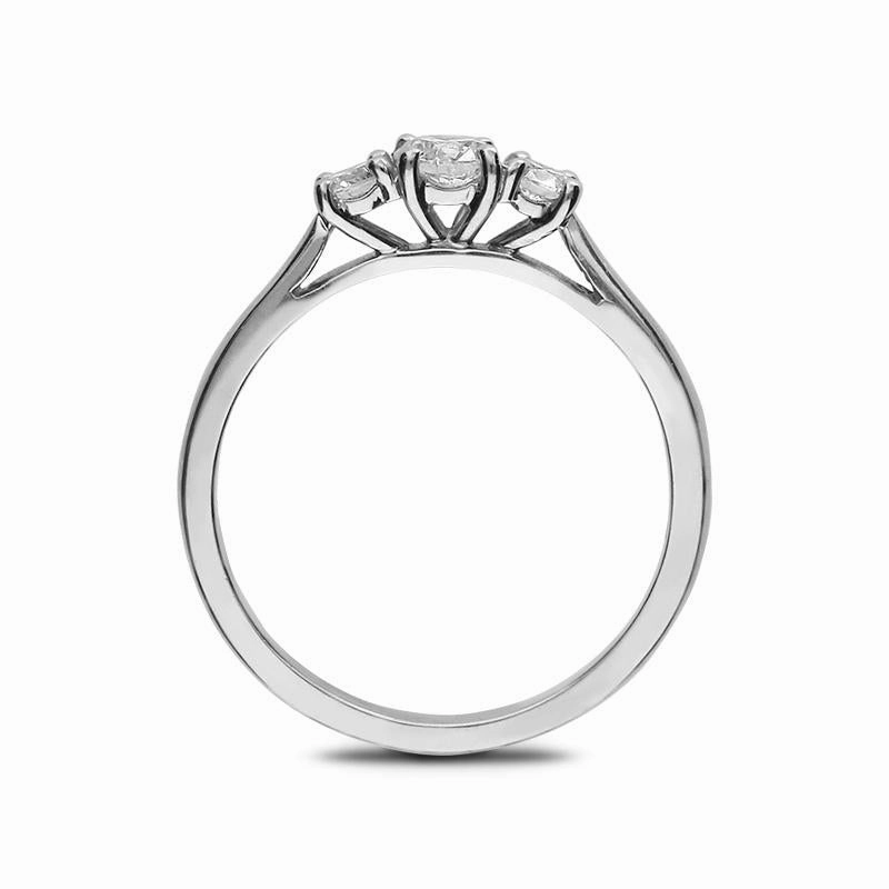 Platinum Brilliant Cut 0.75ct Diamond Trilogy Ring