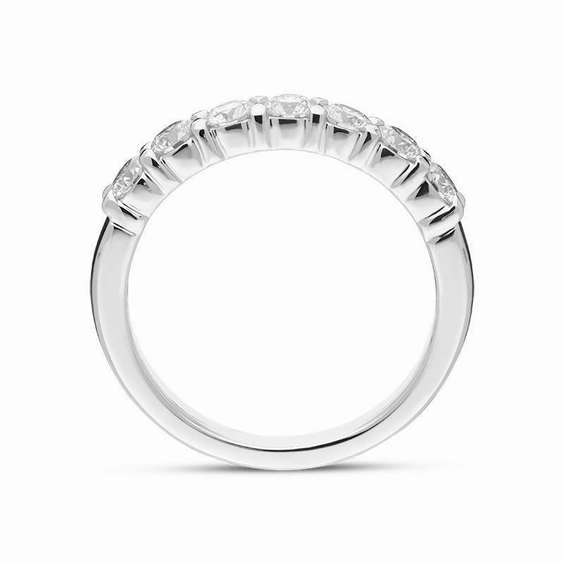 Platinum Brilliant Cut 0.80ct Diamond Half Eternity Ring