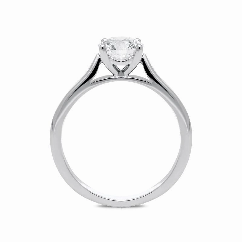 Platinum Diamond 0.70ct Round Brilliant Cut Solitaire Ring