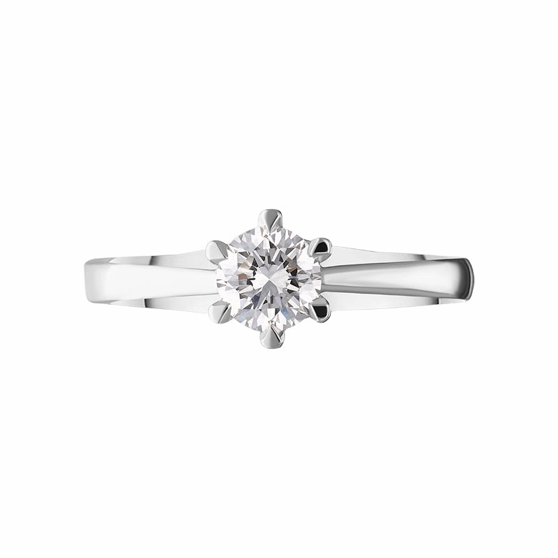 Platinum Diamond Certified Solitaire Shoulder Set Ring