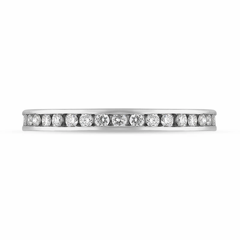 Platinum Diamond Channel Set Full Eternity Ring