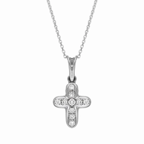 Platinum Diamond Cross Necklace