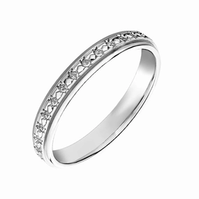Platinum Diamond Cut Eternity Court Ring