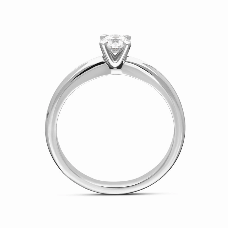 Platinum Diamond Round Brilliant Cut Certified Solitaire Ring
