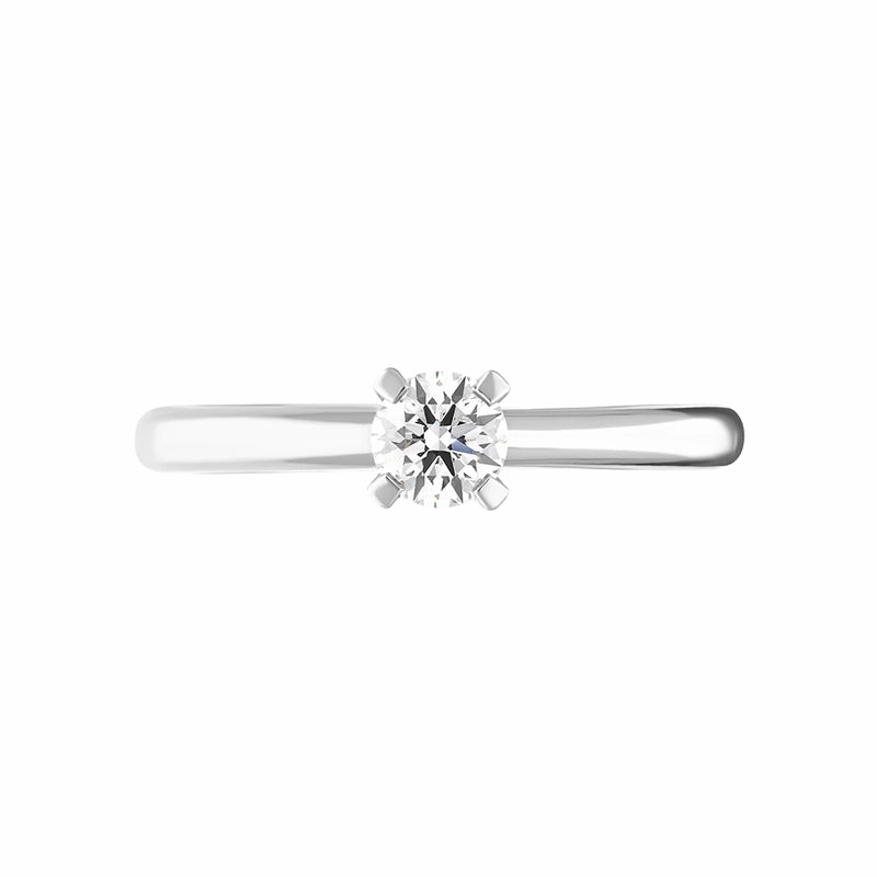 Platinum Diamond Round Brilliant Cut Certified Solitaire Ring