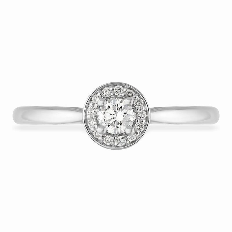 Platinum Diamond Round Brilliant Cut Cluster Ring