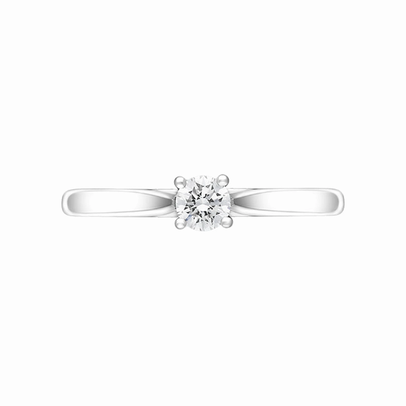 Platinum Diamond Round Brilliant Cut Solitaire Ring