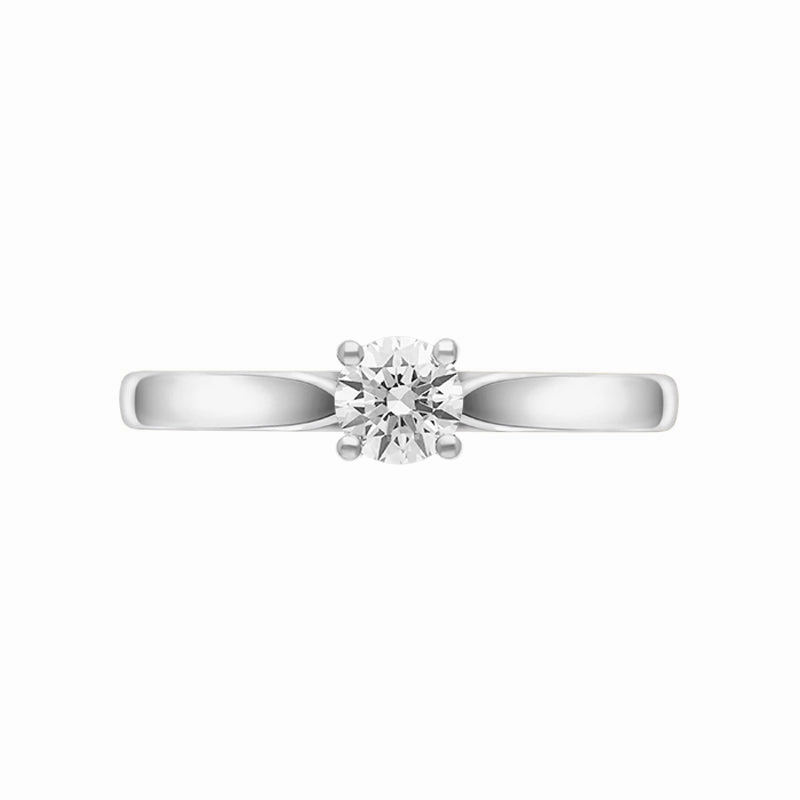 Platinum Diamond Round Brilliant Cut Solitaire Ring