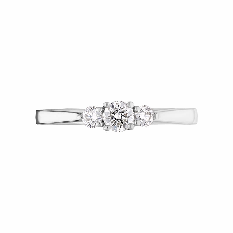 Platinum Diamond Three Stone Ring
