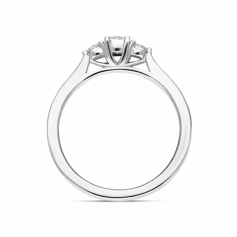 Platinum Diamond Three Stone Ring