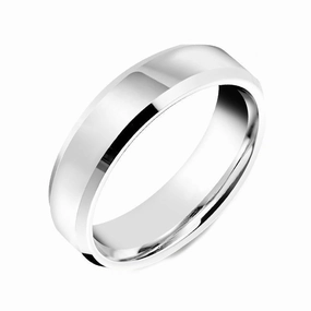 Platinum Flat Court Shape 4mm Wedding Ring