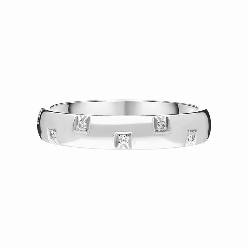 Platinum Princess Cut Diamond Court Ring D