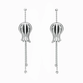 Platinum Whitby Jet 0.48ct Diamond Enlighten Drop Earrings