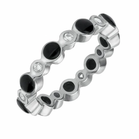 Platinum Whitby Jet Diamond Eternity Ring