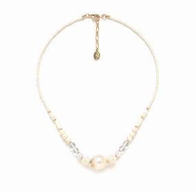 PONDICHERY short necklace with fresh water bead