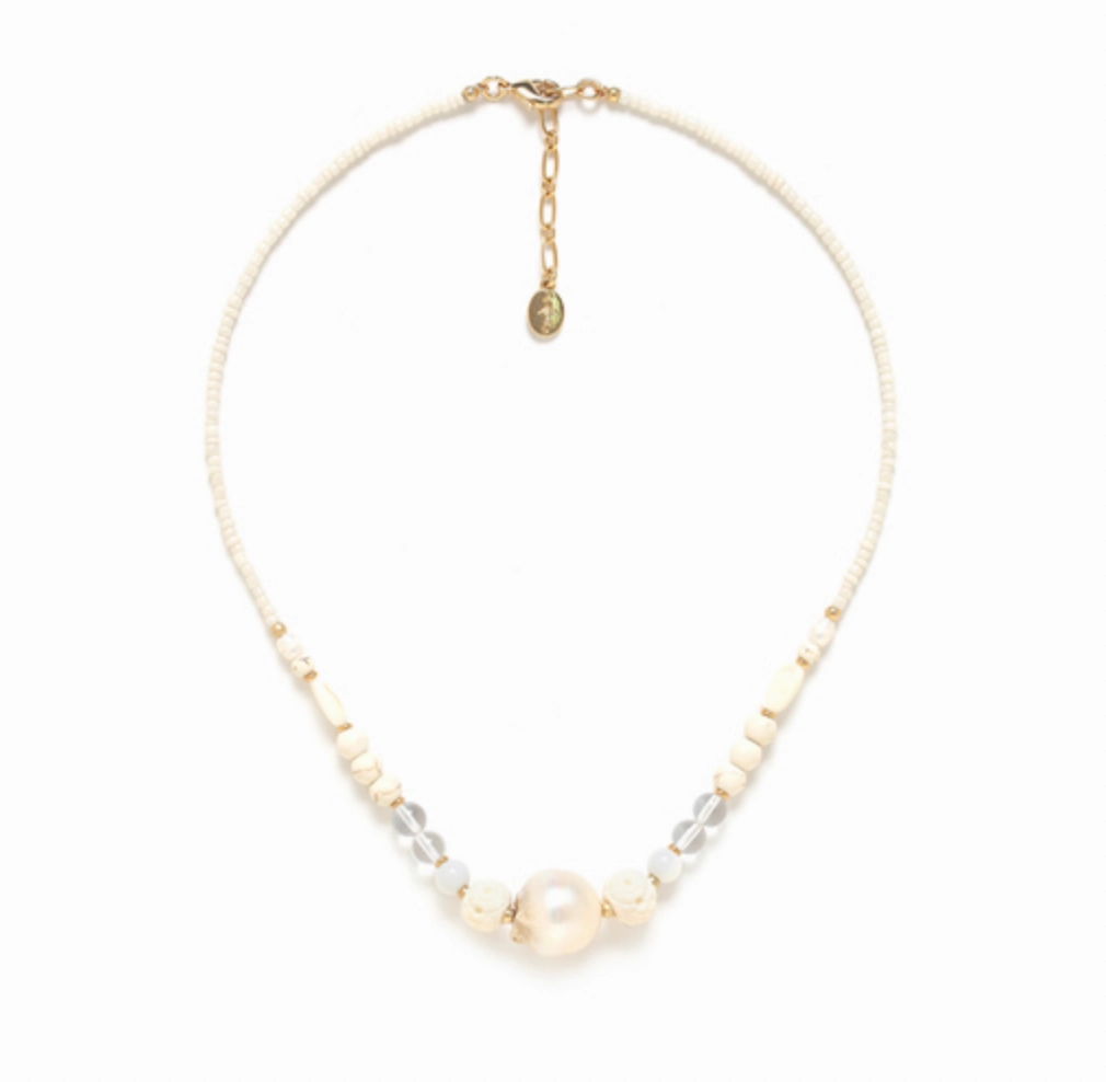 PONDICHERY short necklace with fresh water bead