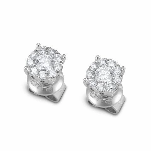 Ponte Vecchio Artemide 18ct White Gold 0.40ct Diamond Cluster Stud Earrings