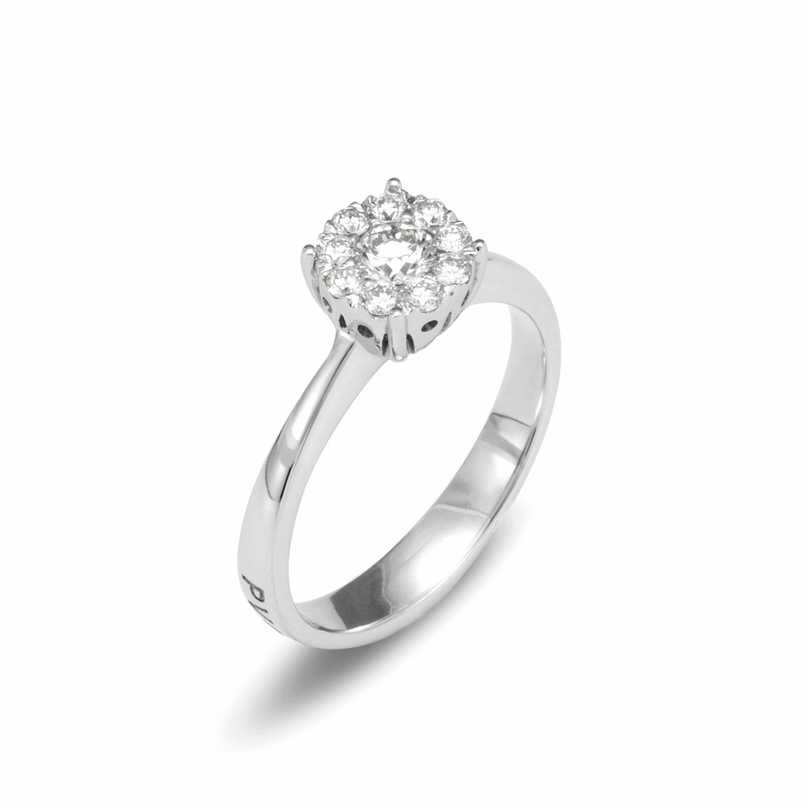Ponte Vecchio Artemide 18ct White Gold 0.41ct Diamond Cluster Ring
