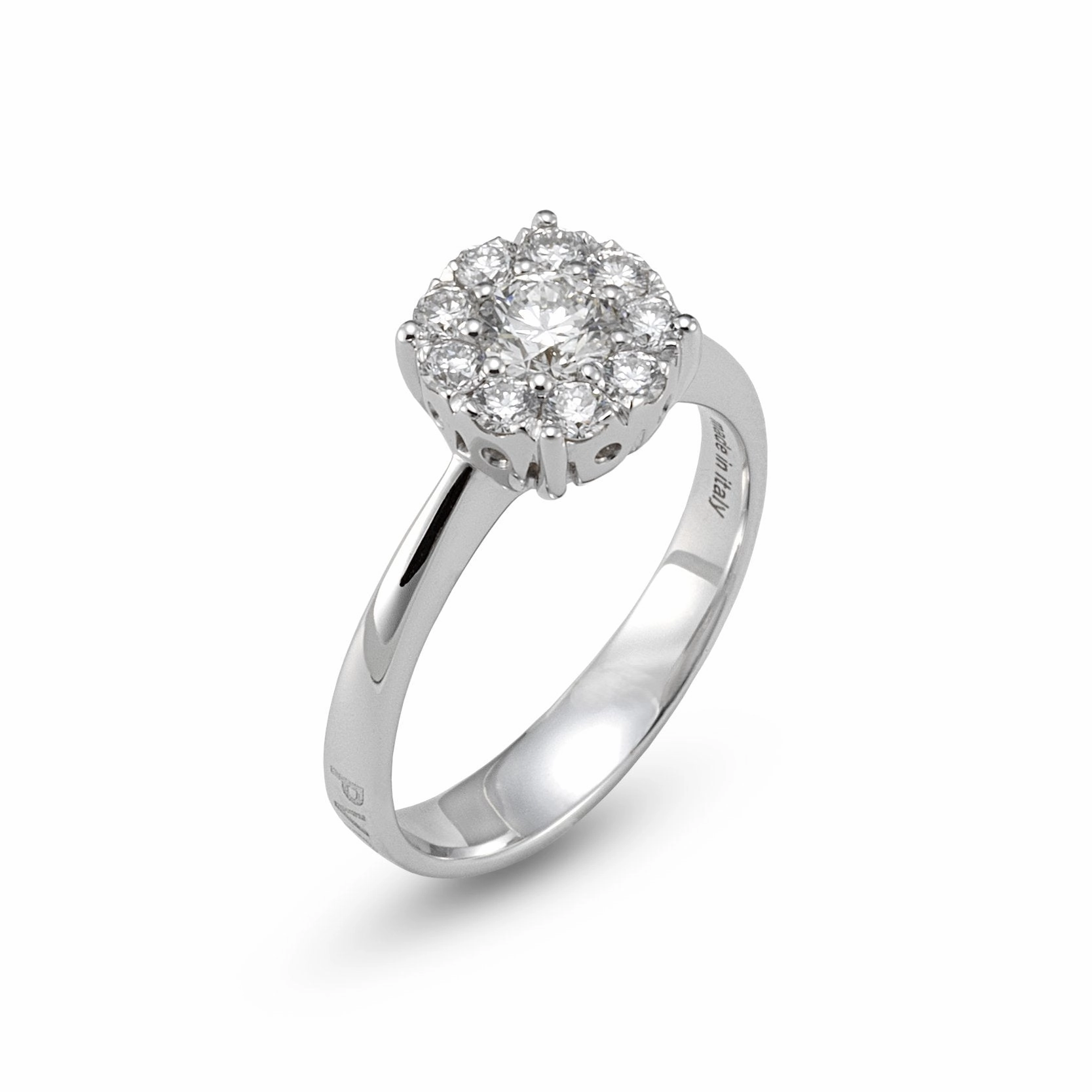 Ponte Vecchio Artemide 18ct White Gold 0.65ct Diamond Cluster Ring
