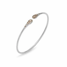 Ponte Vecchio Iside Flex 18ct White Gold 0.54ct Brown Diamond Bangle