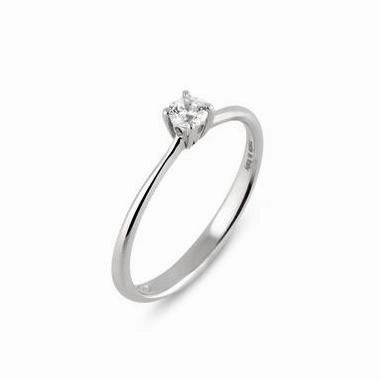 Ponte Vecchio Love Promise 18ct White Gold 0.15ct Diamond Solitaire Ring