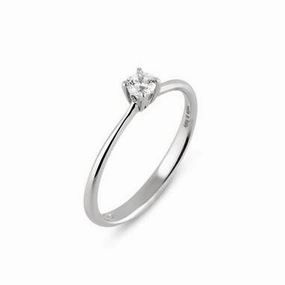 Ponte Vecchio Love Promise 18ct White Gold 0.15ct Diamond Solitaire Ring