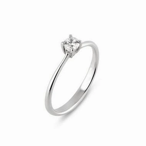 Ponte Vecchio Love Promise 18ct White Gold 0.20ct Diamond Solitaire Ring