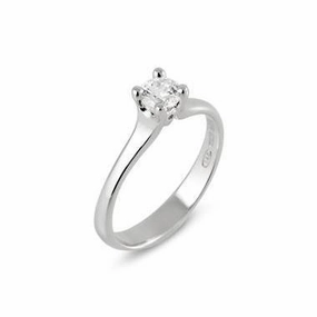 Ponte Vecchio Love Promise 18ct White Gold 0.30ct Diamond Solitaire Ring