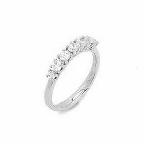 Ponte Vecchio Love Promise 18ct White Gold 0.66ct Diamond Half Eternity Ring