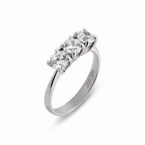 Ponte Vecchio Love Promise 18ct White Gold 1.15ct Diamond Trilogy Ring