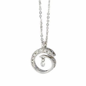 Ponte Vecchio Vega 18ct White Gold 0.19ct Diamond Twist Necklace