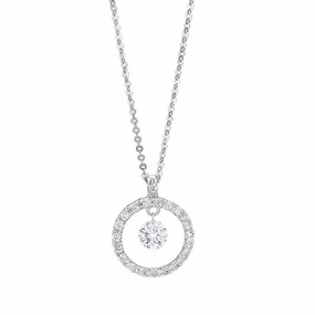 Ponte Vecchio Vega 18ct White Gold 0.26ct Diamond Circle Necklace