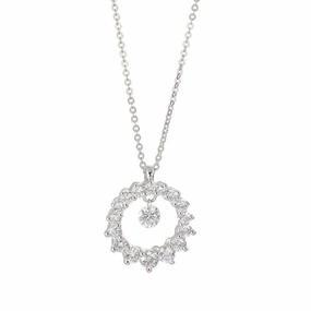 Ponte Vecchio Vega 18ct White Gold 0.64ct Diamond Circle Graduating Necklace