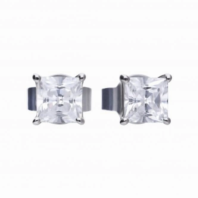 Princess Cut Cubic Zirconia Stud Earrings E5902