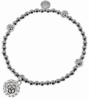 Rachel Galley Stranded Sterling Silver Globe Bead Bracelet D