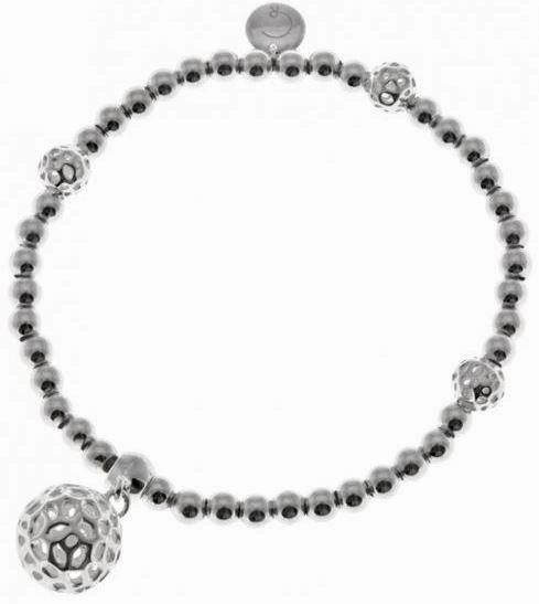 Rachel Galley Stranded Sterling Silver Globe Bead Bracelet D