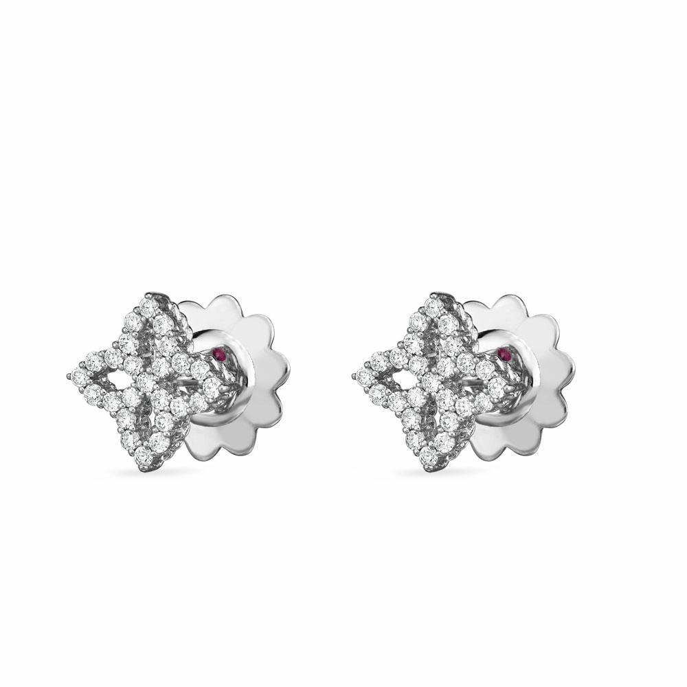 Roberto Coin Diamond Princess 18ct White Gold 0.32ct Diamond Stud Earrings D