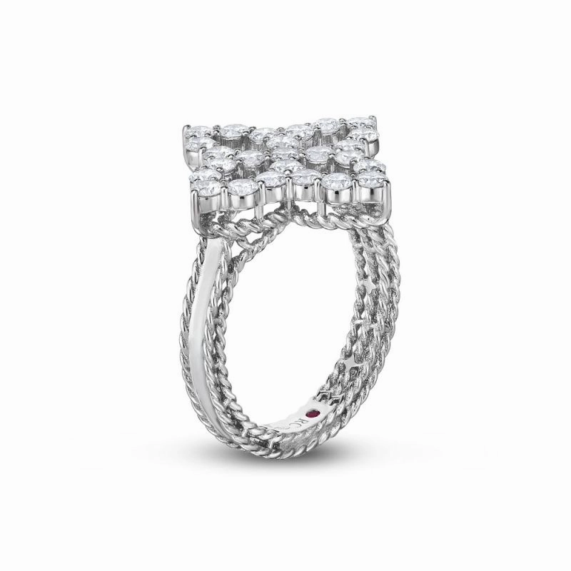 Roberto Coin Diamond Princess 18ct White Gold 0.49ct Diamond Ring D