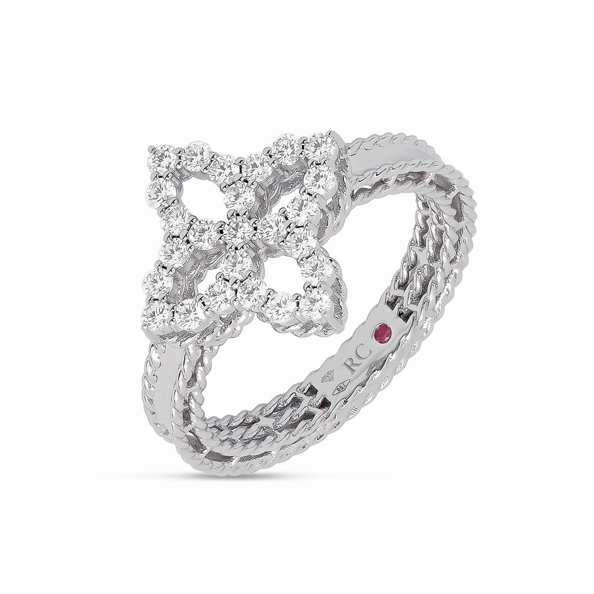 Roberto Coin Diamond Princess 18ct White Gold 0.49ct Diamond Ring D