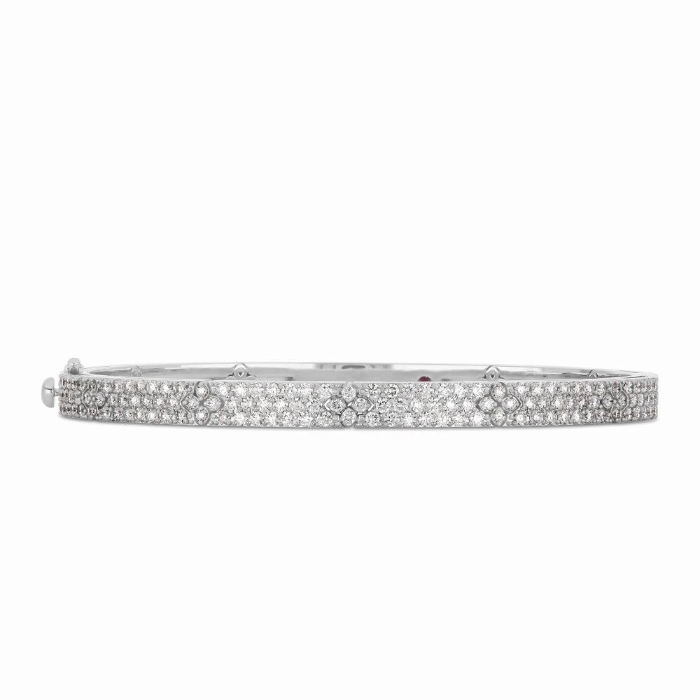 Roberto Coin Love in Verona 18ct White Gold 1.62ct Diamond Pave Bangle