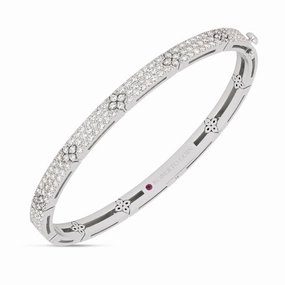Roberto Coin Love in Verona 18ct White Gold 1.62ct Diamond Pave Bangle