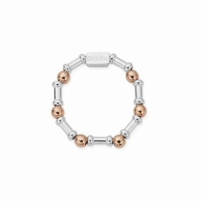 Rose Gold And Silver Rhythm Of Water Ring