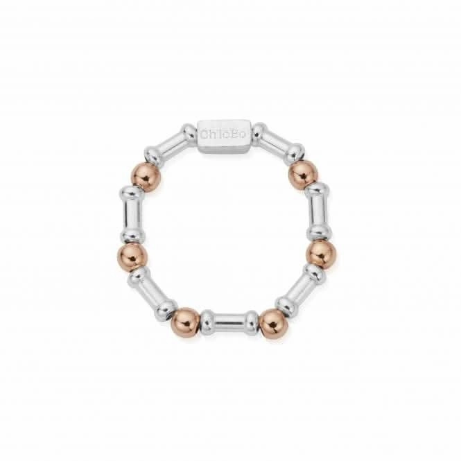 Rose Gold And Silver Rhythm Of Water Ring